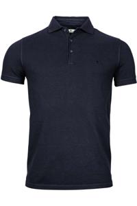 Thomas Maine Tailored Fit Polo shirt Korte mouw donkerblauw