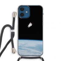 Alone in Space: iPhone 12 mini Transparant Hoesje met koord