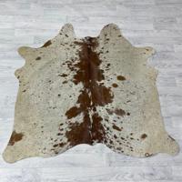 Koeienhuid bruin creme SP 140x140cm XS