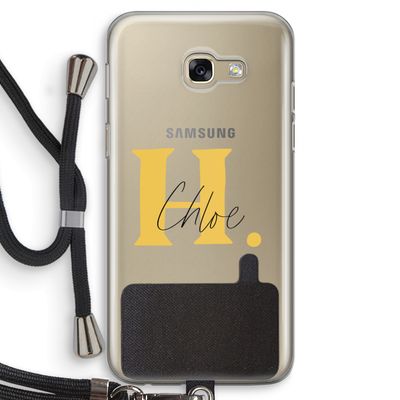 Amber Script: Samsung Galaxy A5 (2017) Transparant Hoesje met koord