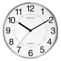 Wandklok unilux aria dia 28.5cm zilvergrijs/wit
