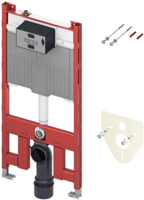 TeCe wc-element met Octa II spoelreservoir 60x120x30cm incl. wandbevestiging en geluidsdempingsset