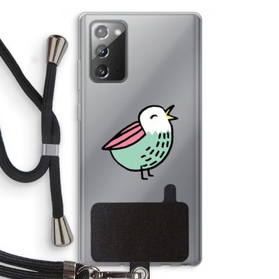 Birdy: Samsung Galaxy Note 20 / Note 20 5G Transparant Hoesje met koord