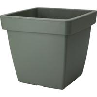 Pro Garden Plantenpot/bloempot Square Classic - kunststof - donkergroen - D39 x H35 cm
