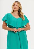Yoek Jurk Swing met ruches SOFT | Groen | Maat 58/60