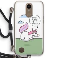 Unicorn: LG K10 (2017) Transparant Hoesje met koord