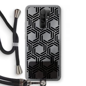 Geometrisch patroon: Xiaomi Redmi 9 Transparant Hoesje met koord
