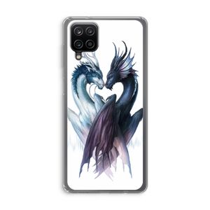 Yin Yang Dragons: Samsung Galaxy A12 Transparant Hoesje