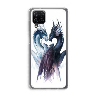 Yin Yang Dragons: Samsung Galaxy A12 Transparant Hoesje