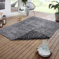 Dubbelzijdig Buitenkleed Biri Grijs 200x290 Cm Laagpolig NORTHRUGS - Dekbed-Discounter.nl