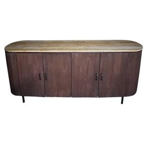 Giga Meubel - Dressoir Bruin Travertin Mangohout - 200x40x85cm - Amber