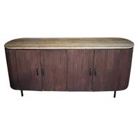 Giga Meubel - Dressoir Bruin Travertin Mangohout - 200x40x85cm - Amber