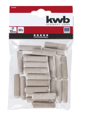 Deuvels hout 10 mm 30 st. - Kwb