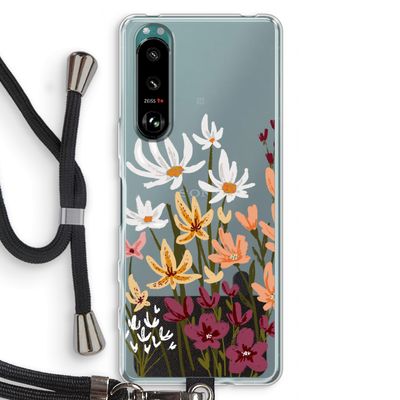 Painted wildflowers: Sony Xperia 5 III Transparant Hoesje met koord