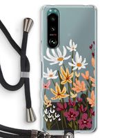 Painted wildflowers: Sony Xperia 5 III Transparant Hoesje met koord