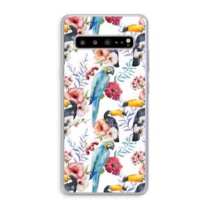Bloemen tukan: Samsung Galaxy S10 5G Transparant Hoesje
