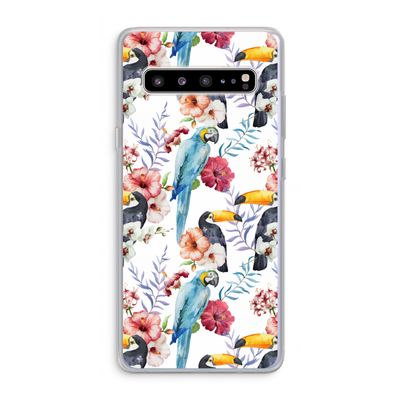 Bloemen tukan: Samsung Galaxy S10 5G Transparant Hoesje