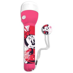 Disney Minnie Mouse kinder zaklamp/leeslamp - roze - kunststof - 16 x 4 cm   -