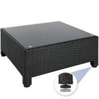 tectake - loungeset met aluminium frame-Wicker tuinset- incl. 2 overtreksets - zwart-403833 - thumbnail