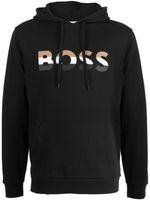 BOSS Hoodie met logoprint - Zwart - thumbnail