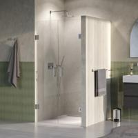 Brauer Void - Pendeldeuren - Helder Glas - 100 x 200 cm - incl. Glascoating - PVD RVS-Kleurig Geborsteld