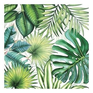 80x Tropische / jungle thema servetten 33 x 33 cm