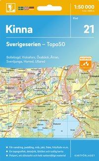 Topografische kaart - Wandelkaart 21 Sverigeserien Kinna | Norstedts