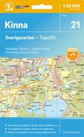 Topografische kaart - Wandelkaart 21 Sverigeserien Kinna | Norstedts
