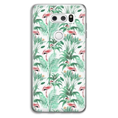 Flamingo bladeren: LG V30 Transparant Hoesje