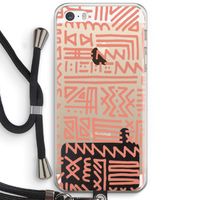 Marrakech Pink: iPhone 5 / 5S / SE Transparant Hoesje met koord