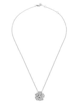 LEO PIZZO collier Flora en or blanc 18ct serti de diamants - Argent