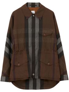 Burberry veste zippée à carreaux - Marron