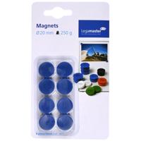 Magneet legamaster 20mm 250gr blauw 8 stuks