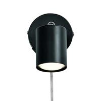 Wandlamp zwart Gu10 fitting stekker & schakelaar Nordlux &apos;Explore&apos;