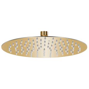 VidaXL Regendouchekop rond 25 cm roestvrij staal goudkleurig