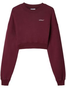 Off-White sweat crop à logo brodé - Rouge