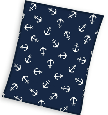 Sweet Home Ankers fleece plaid blauw 150x200cm Sweet Home Ankers fleece plaid blauw 150x200cm