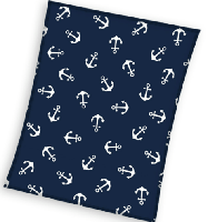 Sweet Home Ankers fleece plaid blauw 150x200cm