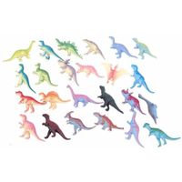 Plastic dinosaurussen 12x stuks van ongeveer 6 cm   -