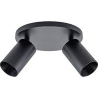 Deko Light 348254 Can Tilt rund, 2x 7,5 W GU10, Schwarz Plafondopbouwarmatuur GU10 7.5 W Zwart