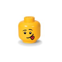 LEGO - Set van 2 - Opbergbox Iconic Hoofd Silly 24 cm, Geel - LEGO
