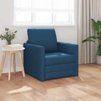 Vloerslaapbank met kussen Blauw 74 x 77 x 81 cm Stof