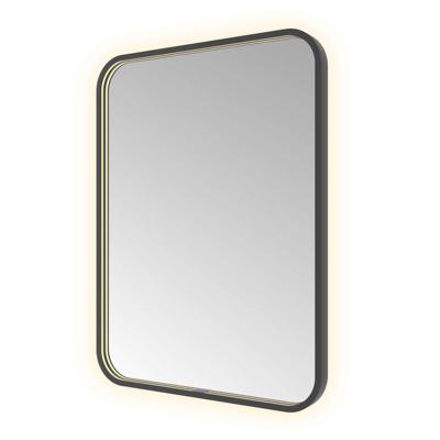 Hotbath &MORE Spiegel direct en indirect LED spiegelverwarming color changing dimbaar met afstandsbediening Geborsteld zwart PVD SSQ680MBP