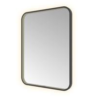 Hotbath &MORE Spiegel direct en indirect LED spiegelverwarming color changing dimbaar met afstandsbediening Geborsteld zwart PVD SSQ680MBP