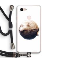 Yin Yang Wolves: Pixel 3 XL Transparant Hoesje met koord Yin Yang Wolves: Pixel 3 XL Transparant Hoesje met koord