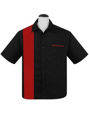 Poplin Single Panel Shirt Black / Red-XS | 17% korting (LP) Poplin Single Panel Shirt Black / Red-XS | 17% korting (LP)