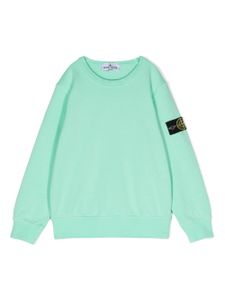 Stone Island Junior sweat en coton à patch logo - Vert