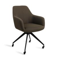 Jesper Home Eetkamerstoel 'Hiroo' Glide Black, kleur Jungle Jewel