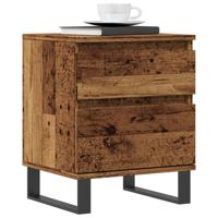 Nachtkastjes 2 st 40x35x50 cm bewerkt hout oud houtkleurig