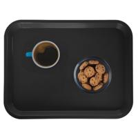Horeca dienblad - zwart - 35 x 27 cm - Serveerbladen voor glazen en kopjes